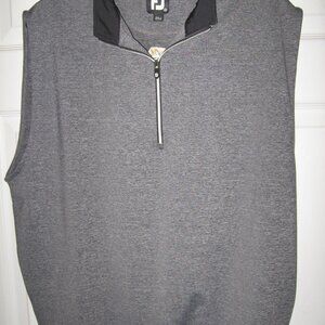 FootJoy Performance 1/4 Zip Vest Men's size Medium Gray w/ Mustang Banded Botto
